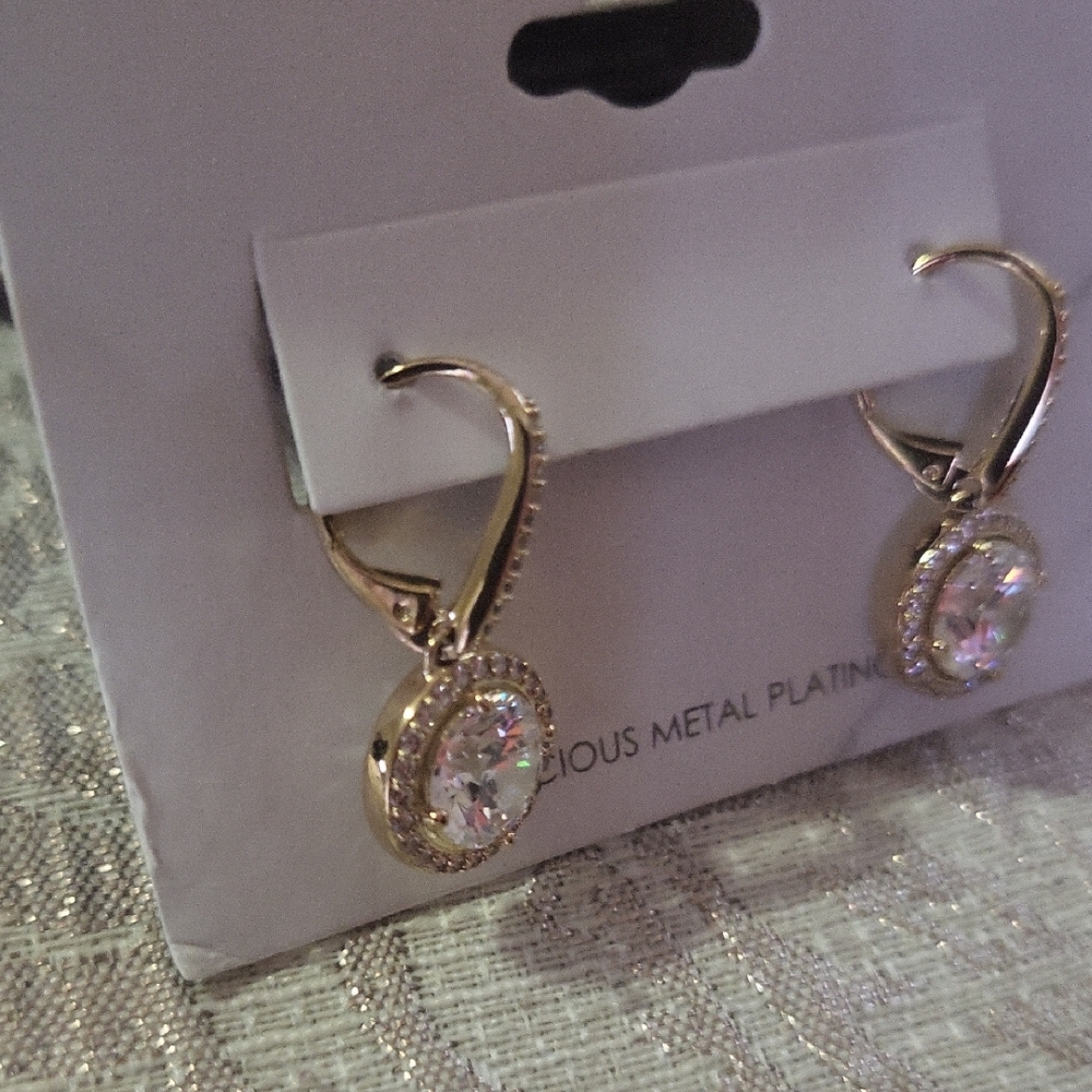 Eliot Danori Gold Earrings with Silver Accents - Picture 2 of 3